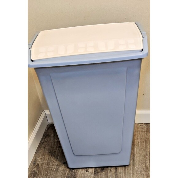 Vintage Rubbermaid Dixie Cup Blue 13 Gallon # 2395 Trash Garbage Can RARE 80s - Picture 7 of 12